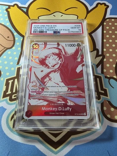 2025 One Piece 2025 Monkey D. Luffy ST10-006 3rd Anniversary Campaign PSA 10 GEM MT ST10-006 PSA 10