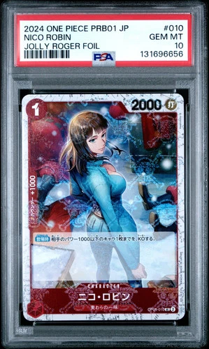2024 One Piece 2024 One Piece Japanese PRB01 Nico Robin Jolly Roger Foil PSA 10 #010 PSA 10