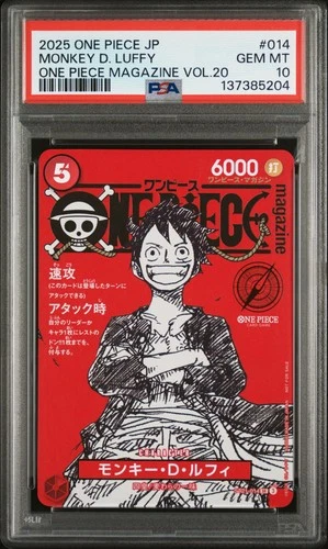 2025 One Piece 2025 One Piece Japanese Promos · One Piece Magazine Vol.20 · Monkey D. Luffy PSA 10 PSA 10